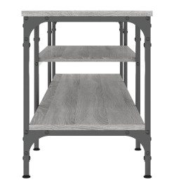 Meuble TV sonoma gris 161x35x45 cm bois d'ingénierie et fer