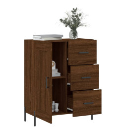 Buffet chêne marron 69,5x34x90 cm bois d'ingénierie