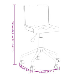 Chaises pivotantes à manger lot de 2 vert clair velours