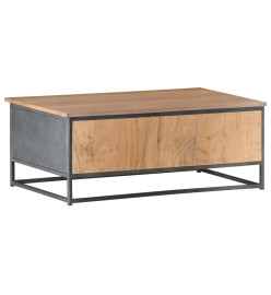 Table basse Gris 90x50x35 cm Bois d'acacia massif