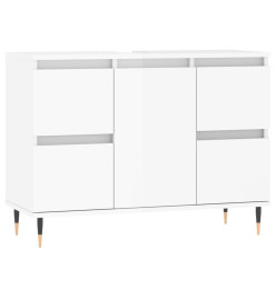 Armoire de salle de bain blanc brillant 80x33x60 cm