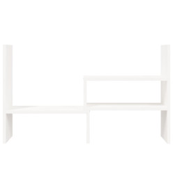 Support pour moniteur Blanc (39-72)x17x43 cm Bois de pin solide