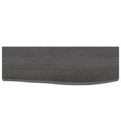 Étagère murale gris foncé 60x20x4 cm bois chêne massif traité