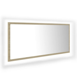 Miroir LED de salle de bain Chêne sonoma 100x8,5x37cm Acrylique