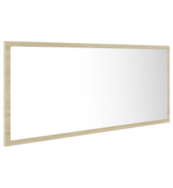 Miroir LED de salle de bain Chêne sonoma 100x8,5x37cm Acrylique