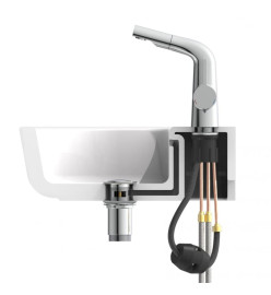 EISL Mitigeur de lavabo COOL avec douchette extractible chrome