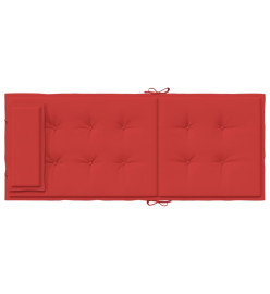 Coussins de chaise à dossier haut lot de 6 rouge tissu oxford