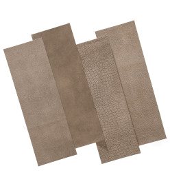 WallArt Panneaux muraux en cuir Stubbs Taupe fumé 16 pcs