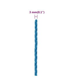 Corde de travail Bleu 3 mm 250 m Polypropylène