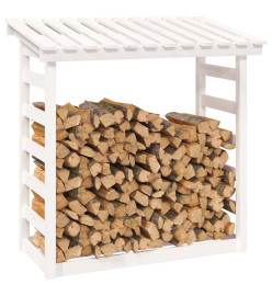 Support pour bois de chauffage Blanc 108x64,5x110cm Bois de pin