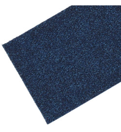 Tapis d'escalier autocollants Rectangulaire 15 pcs 76x20cm Bleu