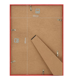 Collage de cadres photo 3 pcs au mur table Rouge 50x60 cm MDF