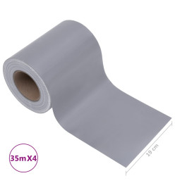 Écrans d'intimité de jardin 4 pcs PVC 35x0,19 m Gris clair mat