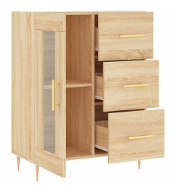 Buffet chêne sonoma 69,5x34x90 cm bois d'ingénierie