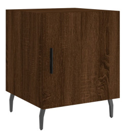 Table de chevet chêne marron 40x40x50 cm bois d’ingénierie