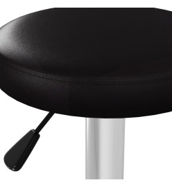 Tabourets de bar lot de 2 noir similicuir