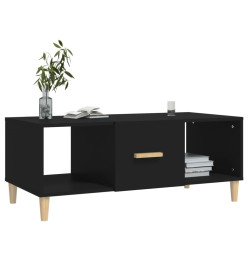 Table basse noir 102x50x40 cm bois d'ingénierie