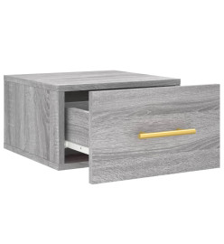 Table de chevet murale sonoma gris 35x35x20 cm