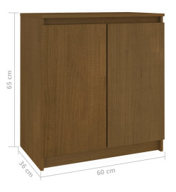 Armoire d'appoint Marron miel 60x36x65 cm Bois de pin massif