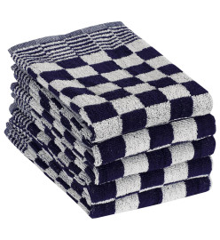 Ensemble de serviettes 20 pcs bleu et blanc coton