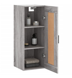 Armoire murale sonoma gris 34,5x34x90 cm bois d'ingénierie