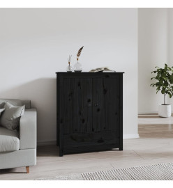 Buffet Noir 83x41,5x100 cm Bois massif de pin