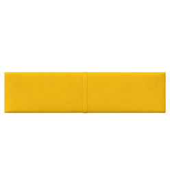 Panneaux muraux 12 pcs Jaune 60x15 cm Velours 1,08 m²