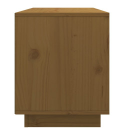 Meuble TV Marron miel 74x35x44 cm Bois de pin massif