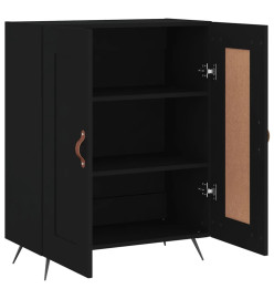 Buffet noir 69,5x34x90 cm bois d'ingénierie