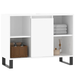 Armoire de salle de bain blanc brillant 80x33x60 cm