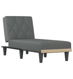 Chaise longue gris foncé tissu