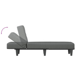 Chaise longue gris foncé tissu