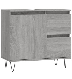 Armoire de bain sonoma gris 65x33x60 cm bois d'ingénierie