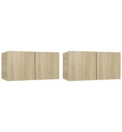 Ensemble de meubles TV 4 pcs Chêne sonoma Bois d'ingénierie