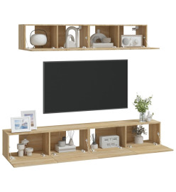 Ensemble de meubles TV 4 pcs Chêne sonoma Bois d'ingénierie