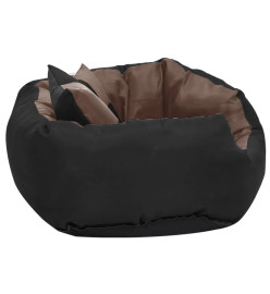 Coussin réversible lavable de chien Noir et marron 65x50x20 cm