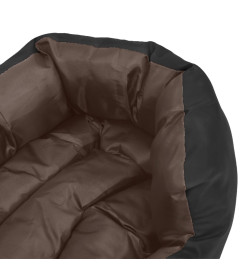 Coussin réversible lavable de chien Noir et marron 65x50x20 cm