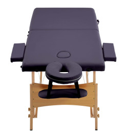 Table de massage pliable 2 zones Bois Violet