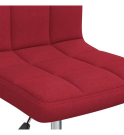 Chaises pivotantes à manger lot de 6 Rouge bordeaux Tissu