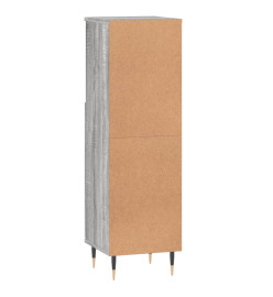 Armoire salle de bain sonoma gris 30x30x100 cm