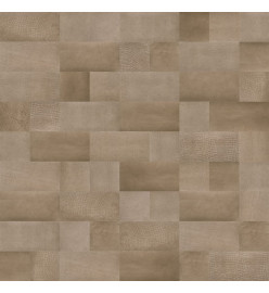 WallArt Panneaux muraux en cuir Argyle Taupe fumé 32 pcs