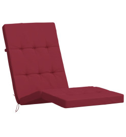 Coussins de chaise longue lot de 2 rouge bordeaux tissu oxford