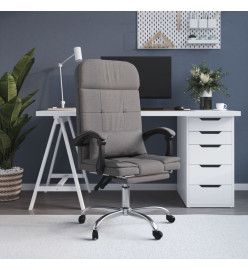 Fauteuil de massage inclinable de bureau Taupe Tissu