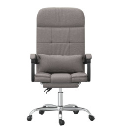 Fauteuil de massage inclinable de bureau Taupe Tissu