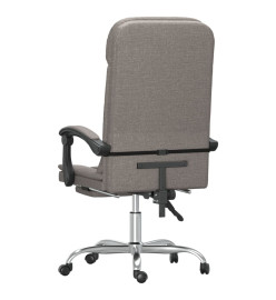 Fauteuil de massage inclinable de bureau Taupe Tissu