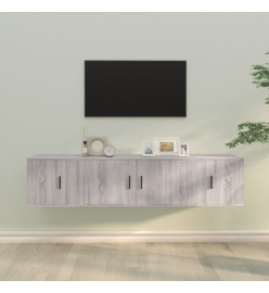 Ensemble de meubles TV 3 pcs Sonoma gris Bois d'ingénierie