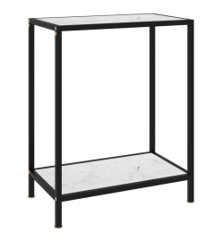 Table console Blanc 60x35x75 cm Verre trempé