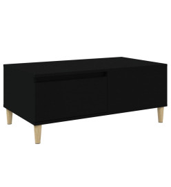 Table basse Noir 90x50x36,5 cm Bois d'ingénierie