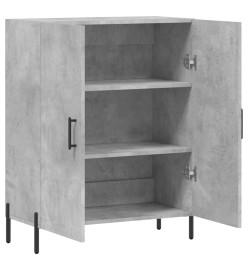 Buffet gris béton 69,5x34x90 cm bois d'ingénierie