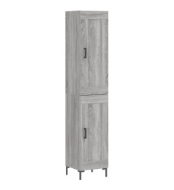 Buffet haut Sonoma gris 34,5x34x180 cm Bois d'ingénierie